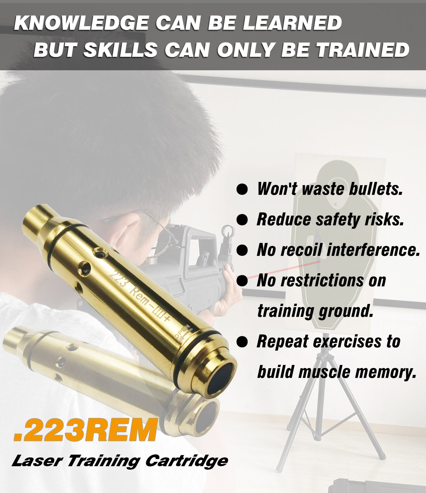 Dry Fire Training Sytem-223 REM Laser Training Cartridge Comes with Spare Switch Cap