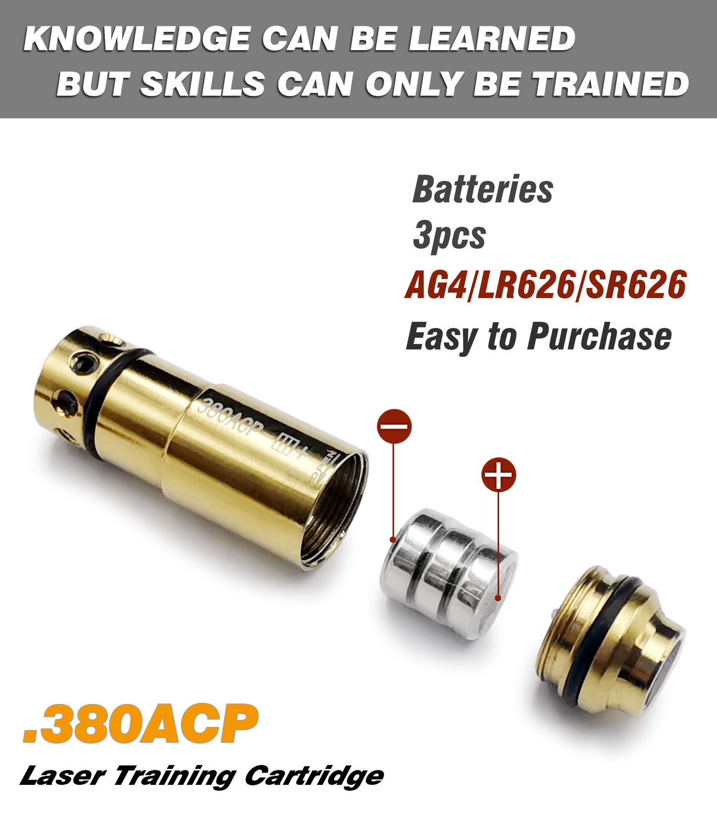 Dry Fire Training Sytem-380 ACP Laser Training Cartridge Comes with Spare Switch Cap