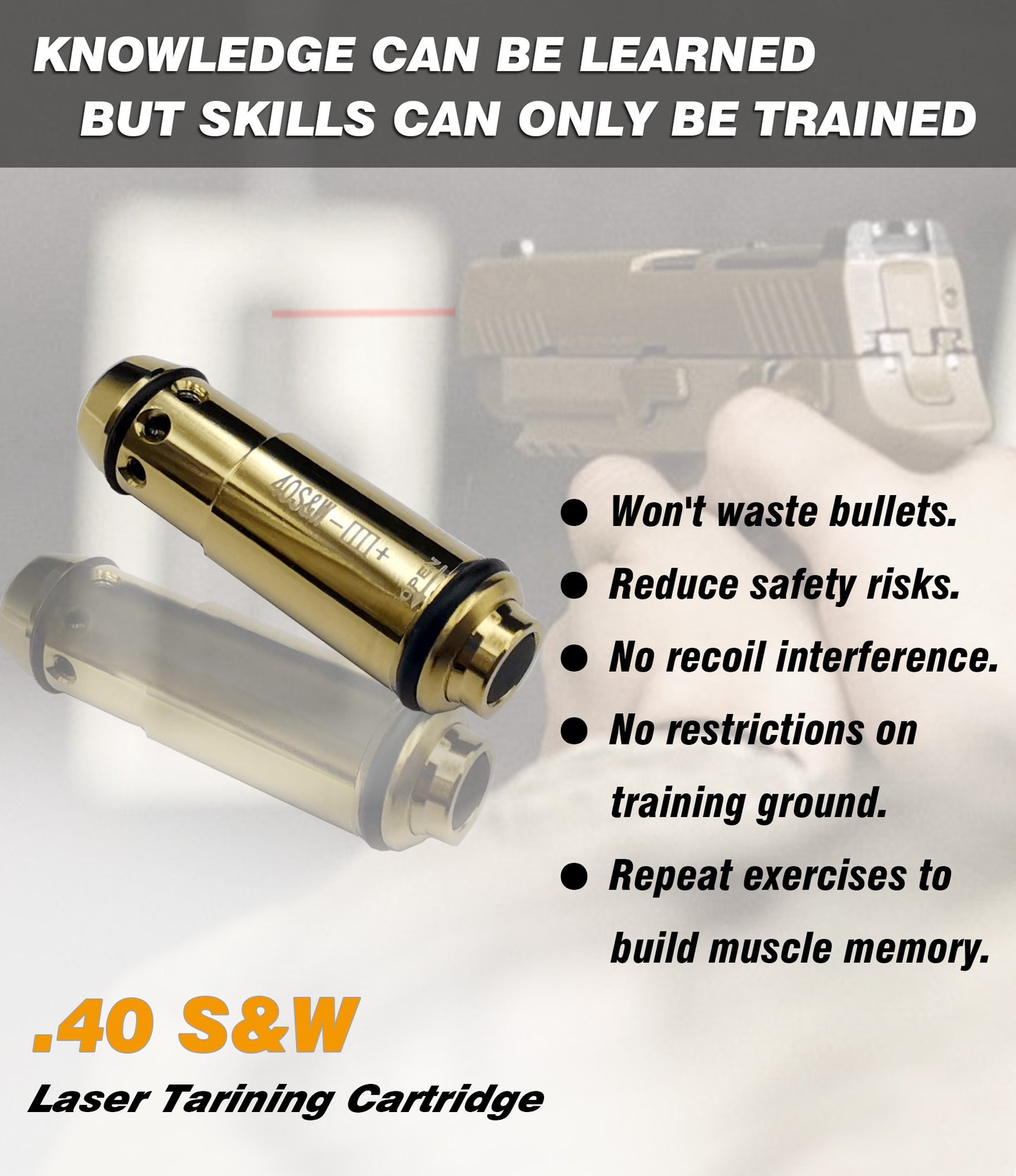 Dry Fire Training Sytem-40 SW Laser Training Cartridge Comes with Spare Switch Cap