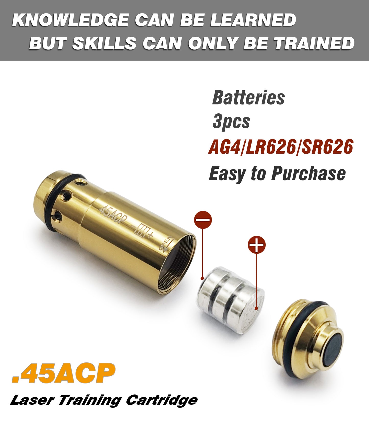 Dry Fire Training Sytem-45 ACP Laser Training Cartridge Comes with Spare Switch Cap