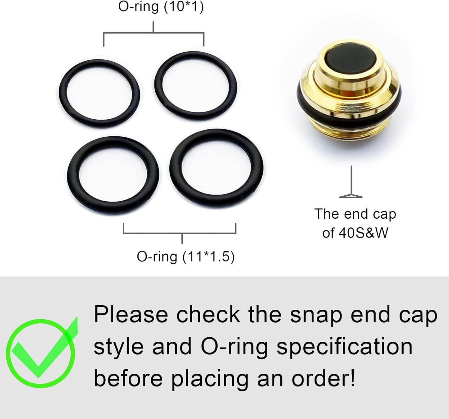 Snap Cap of 40S&W Laser Training Cartridge, Trigger Switch of Dry Fire Training Cartridge and O-Ring Spare Parts