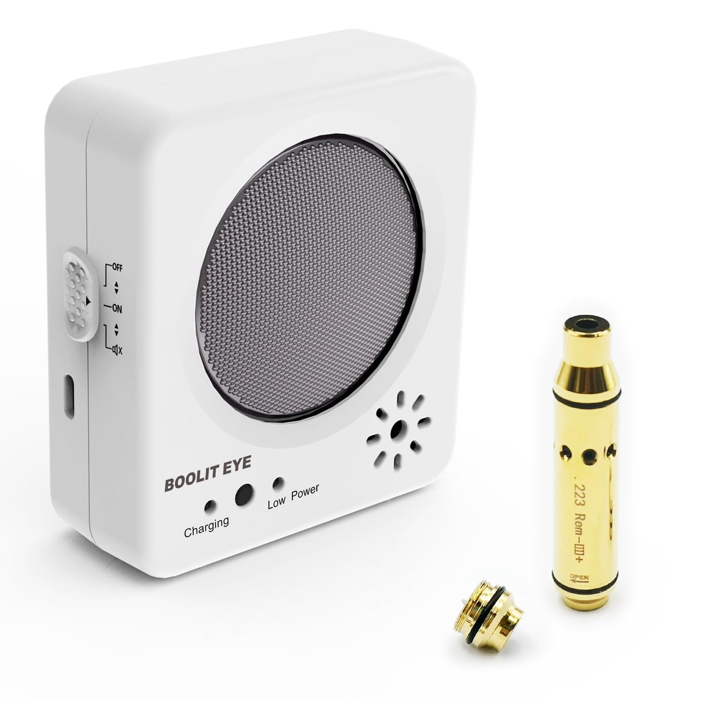 Dry Fire Training System - Laser Cartridge & Electronic Target Kit with Steel Plate Sound & Flash Feedback - Rechargeable, Adjustable Light Settings, Portable for Indoor/Outdoor Shooting Practice(223rem Kit)