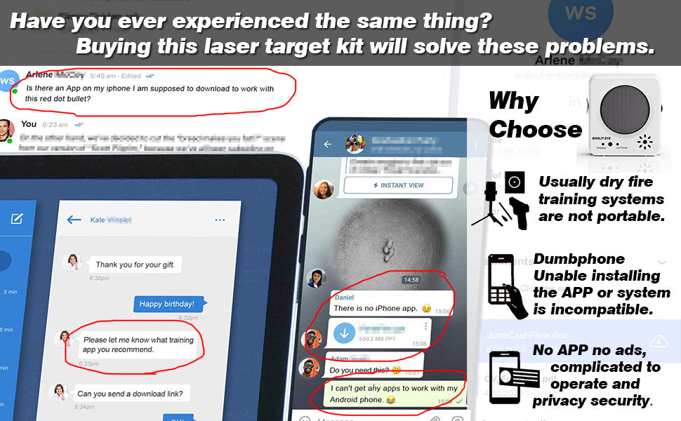 Dry Fire Training System - Laser Cartridge & Electronic Target Kit with Steel Plate Sound & Flash Feedback - Rechargeable, Adjustable Light Settings, Portable for Indoor/Outdoor Shooting Practice(223rem Kit)
