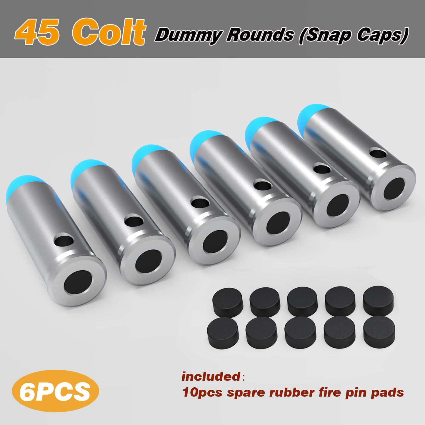 Pro .45 COLT Dummy Rounds (Snap Caps) 6Pcs