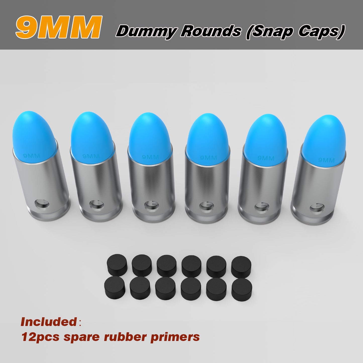 Pro 9 MM Dummy Rounds (Snap Caps) 6Pcs