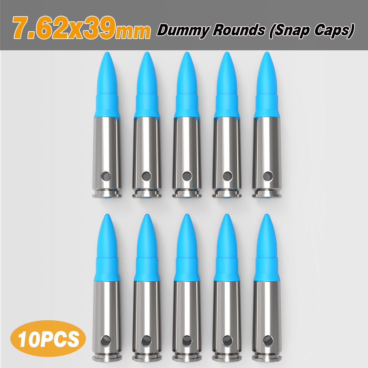 Pro 7.62 x 39 mm Dummy Rounds (Snap Caps) 10Pcs