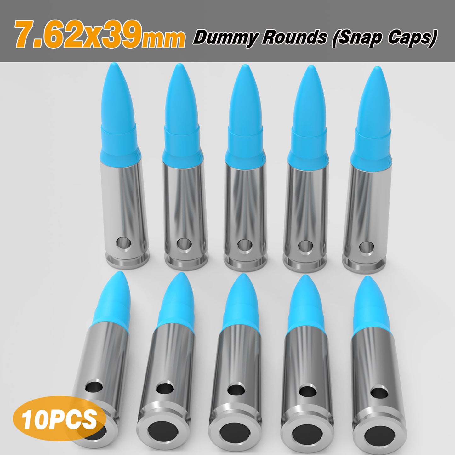 Pro 7.62 x 39 mm Dummy Rounds (Snap Caps) 10Pcs