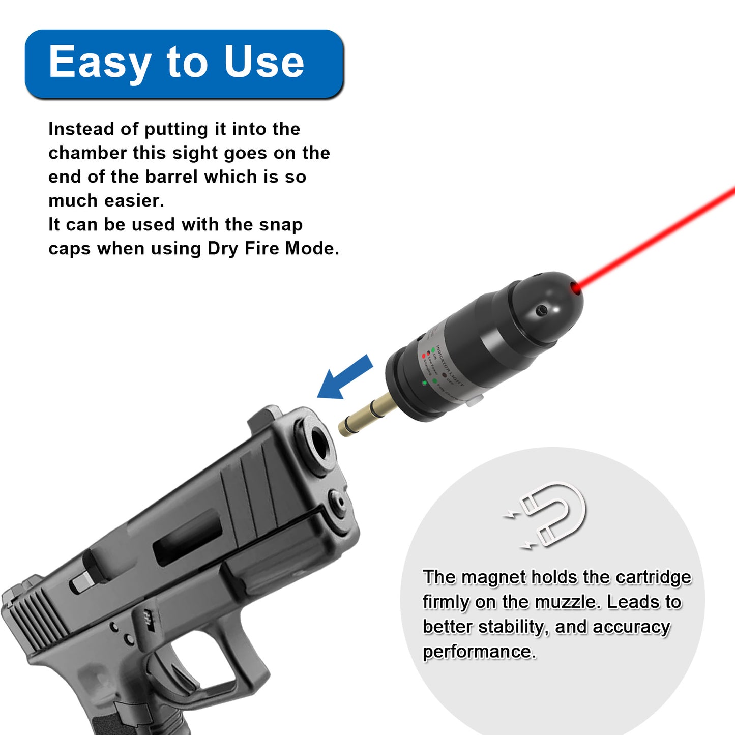 Laser Training Cartridge & Boresighter 2 in 1 Dual Function-.22LR/.223REM