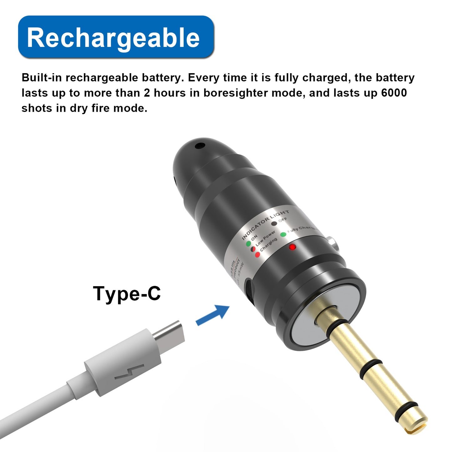 Laser Training Cartridge & Boresighter 2 in 1 Dual Function-.17HMR/.177Cal