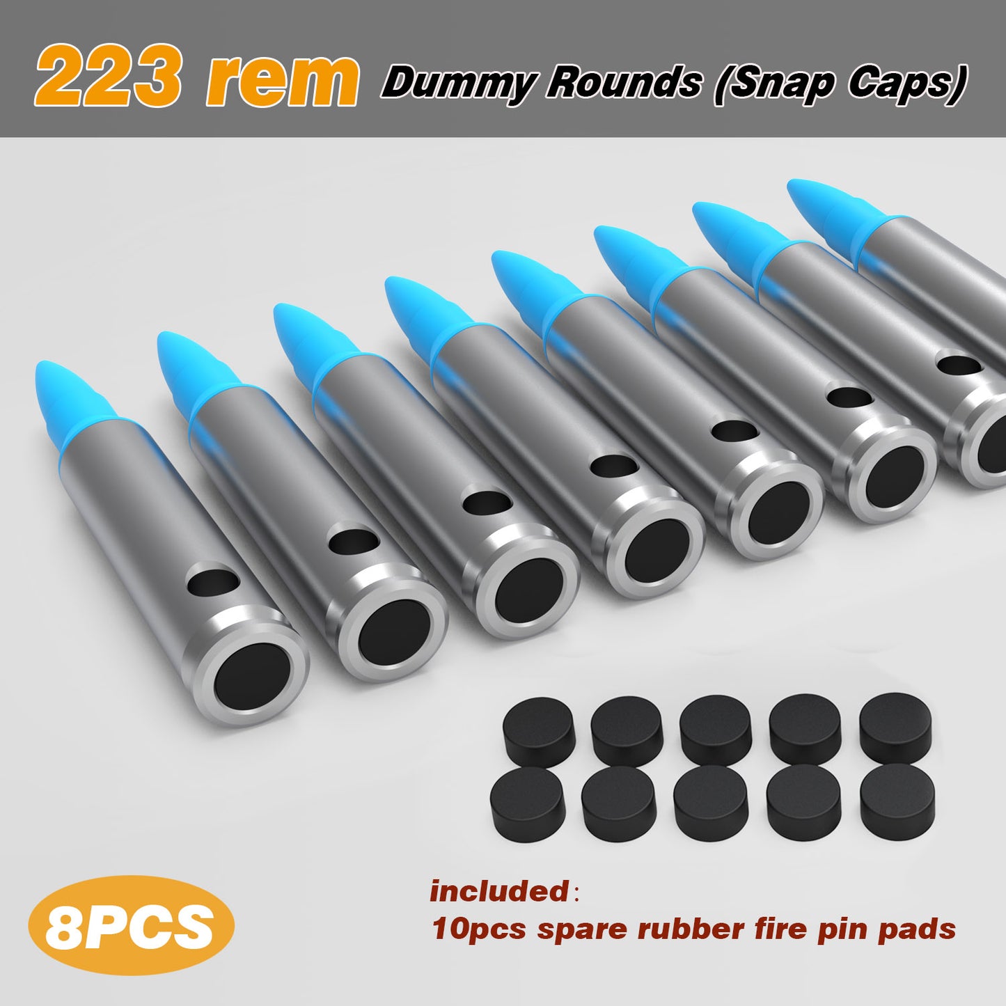 Pro .223 REM Dummy Rounds (Snap Caps) 8Pcs