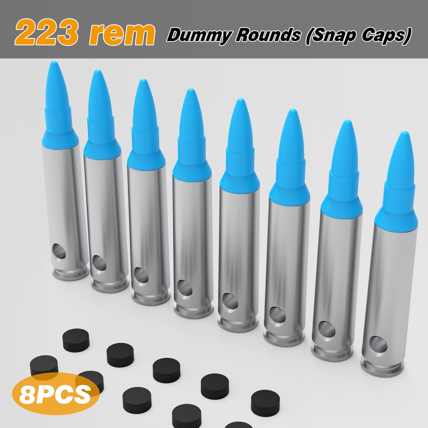 Pro .223 REM Dummy Rounds (Snap Caps) 8Pcs