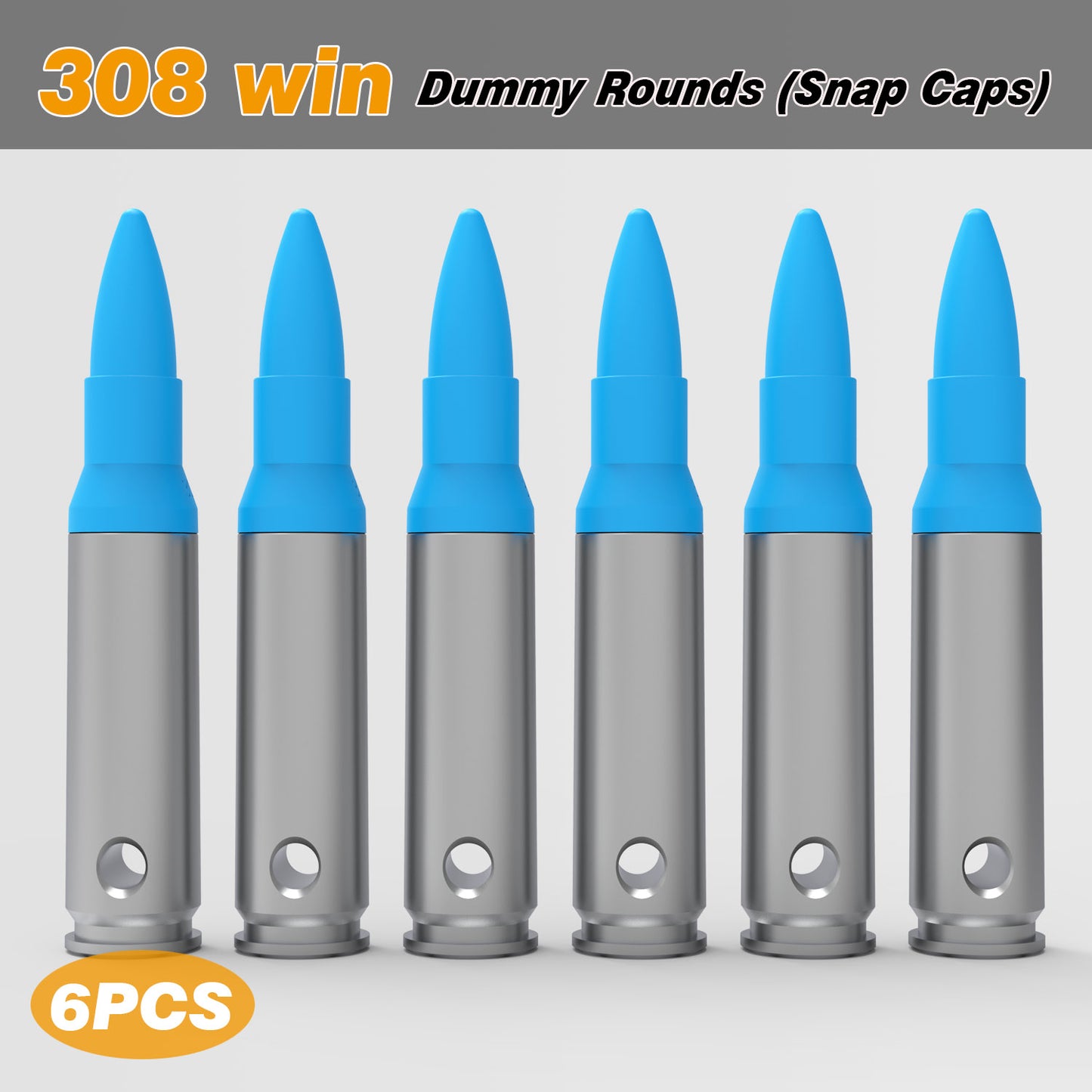 Pro .308 WIN Dummy Rounds (Snap Caps) 6Pcs