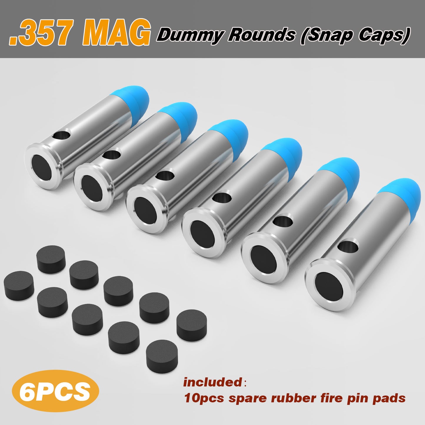 Pro .357 MAG Dummy Rounds (Snap Caps) 6Pcs