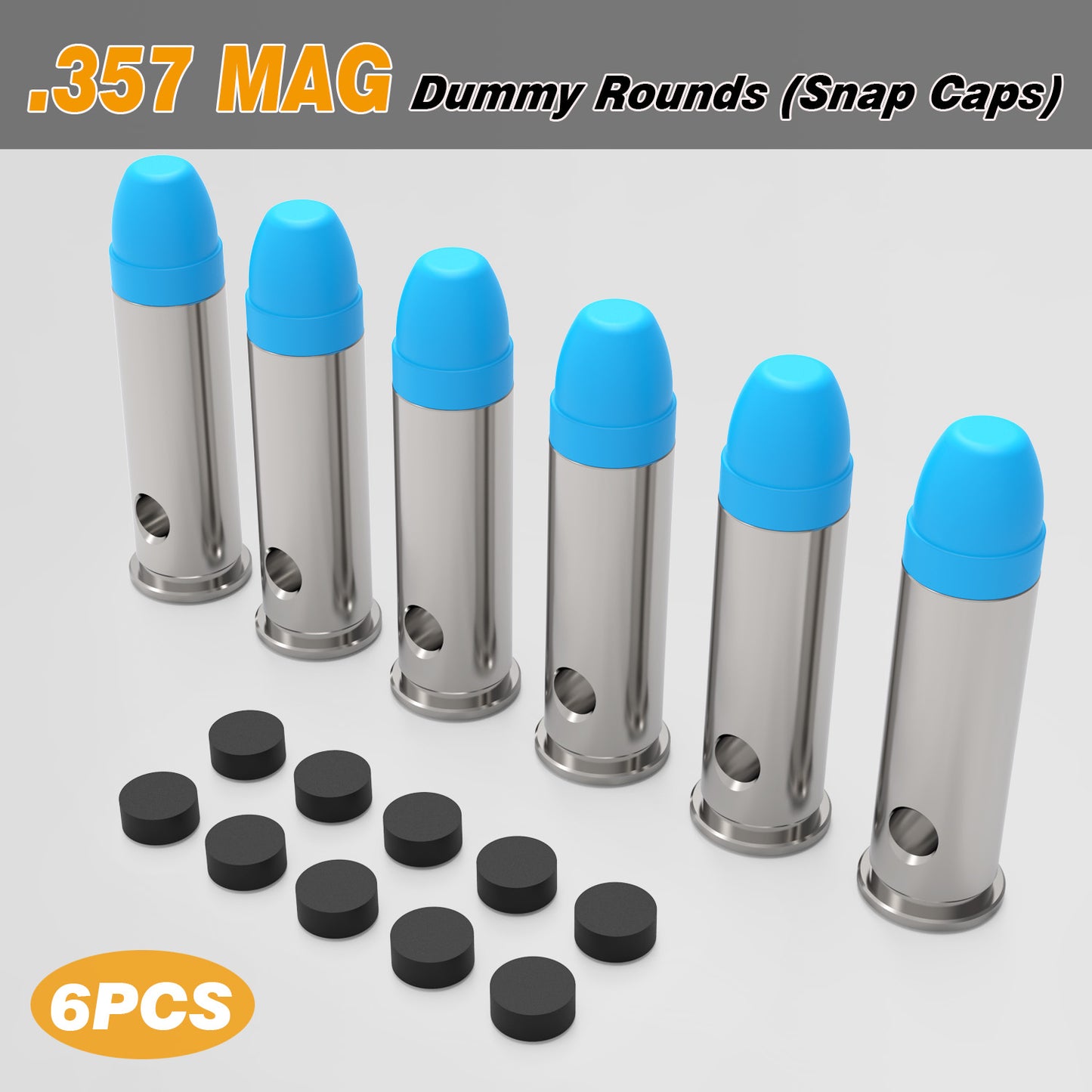 Pro .357 MAG Dummy Rounds (Snap Caps) 6Pcs