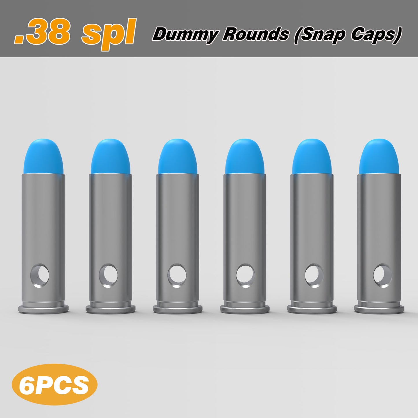 Pro .38 SPL Dummy Rounds (Snap Caps) 6Pcs