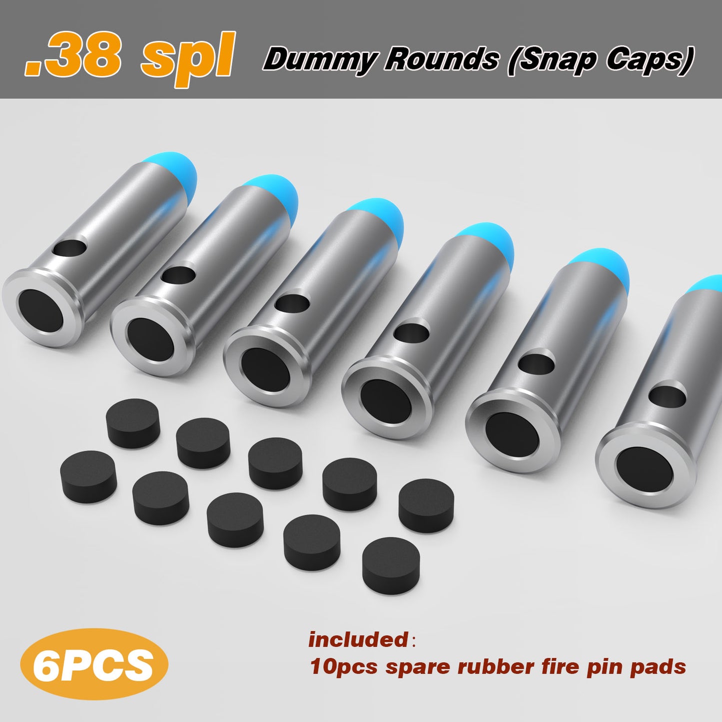 Pro .38 SPL Dummy Rounds (Snap Caps) 6Pcs