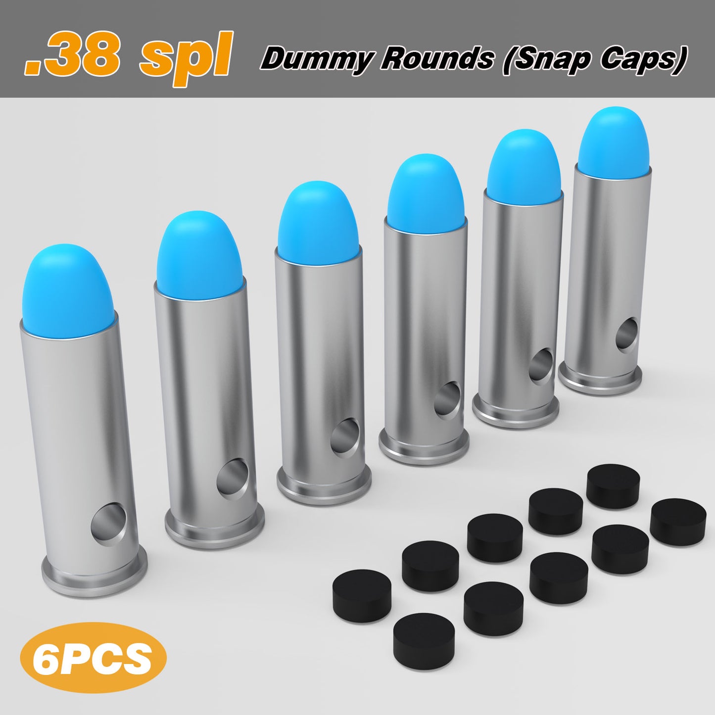 Pro .38 SPL Dummy Rounds (Snap Caps) 6Pcs