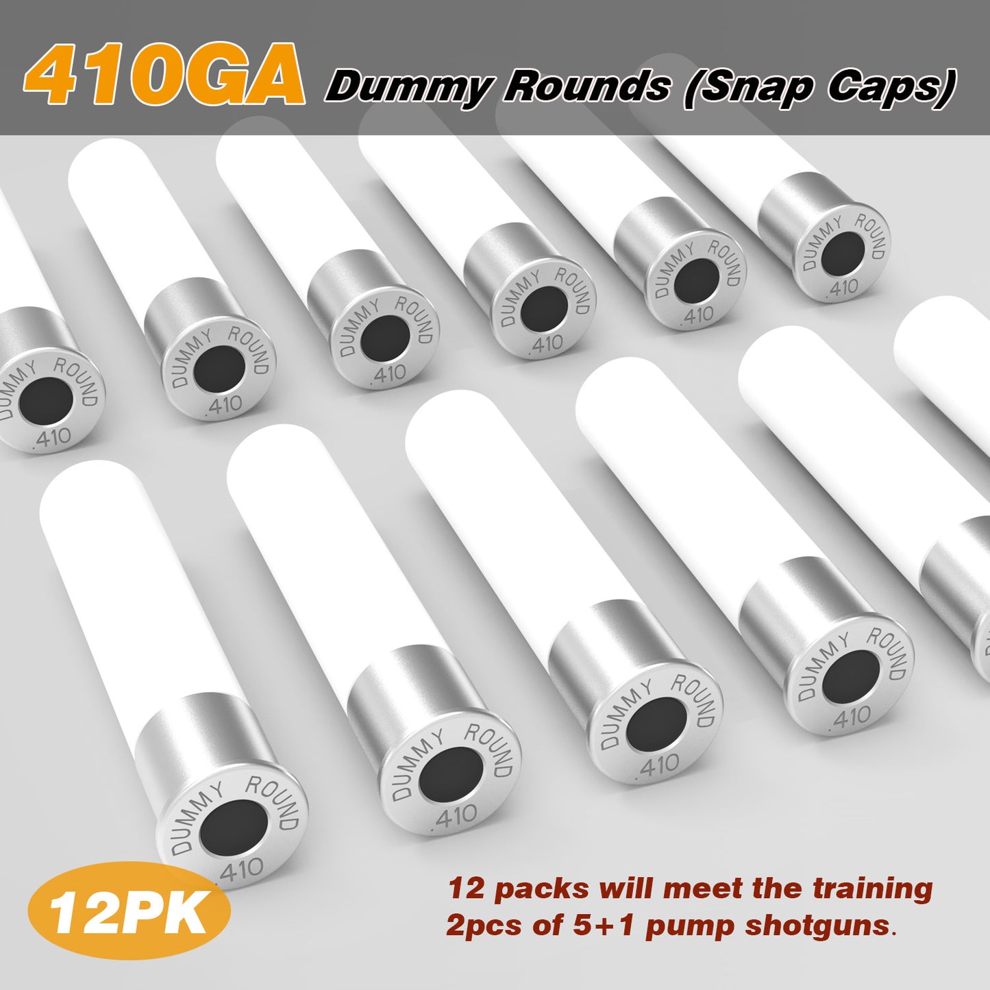 Pro 410 GA Dummy Rounds (Snap Caps) 12Pcs