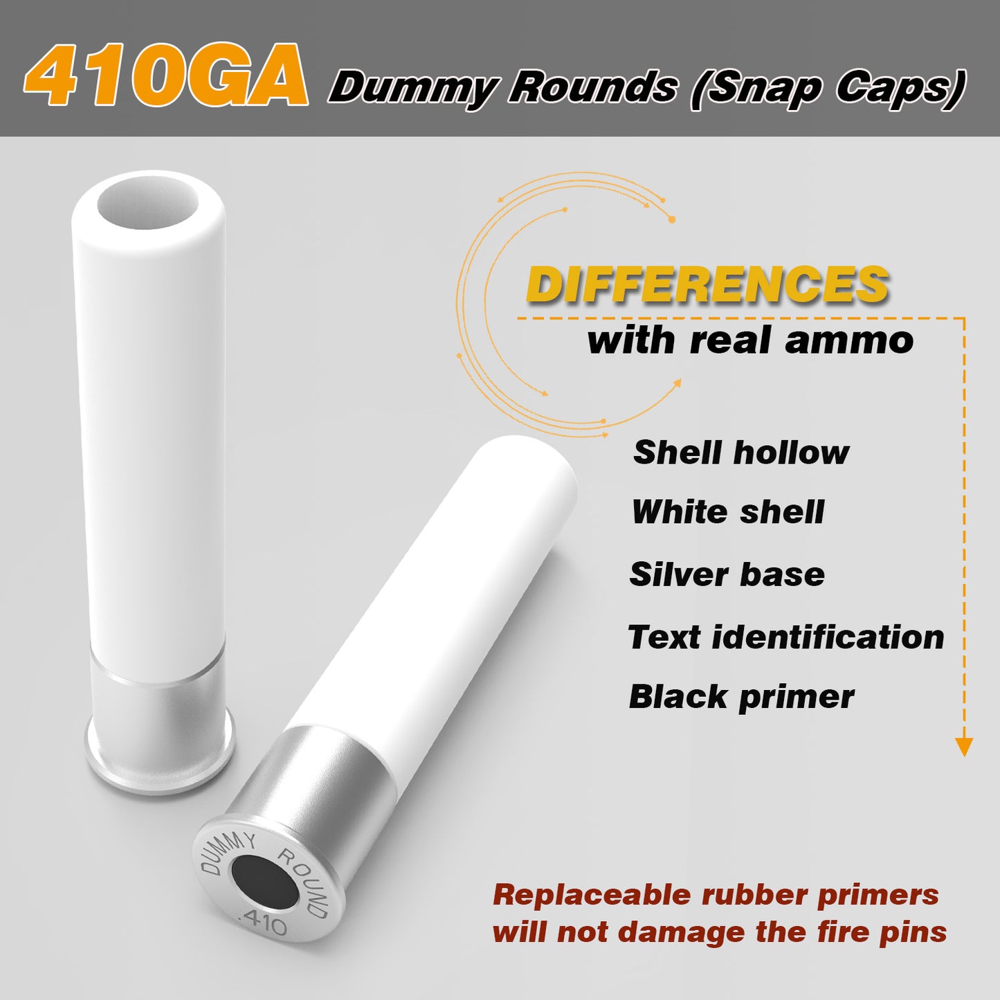 Pro 410 GA Dummy Rounds (Snap Caps) 12Pcs