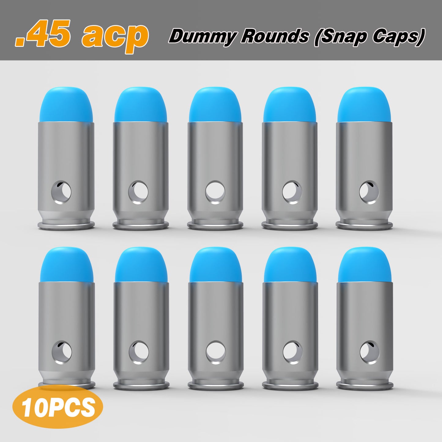 Pro .45 ACP Dummy Rounds (Snap Caps) 10Pcs