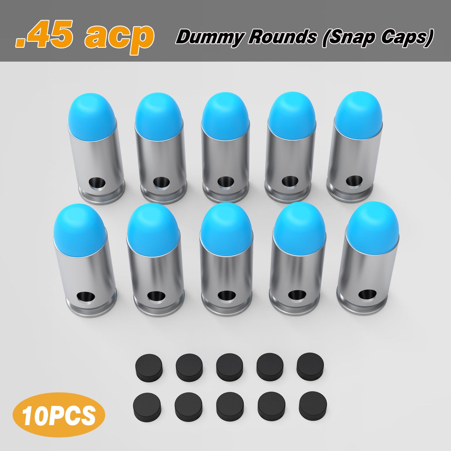 Pro .45 ACP Dummy Rounds (Snap Caps) 10Pcs