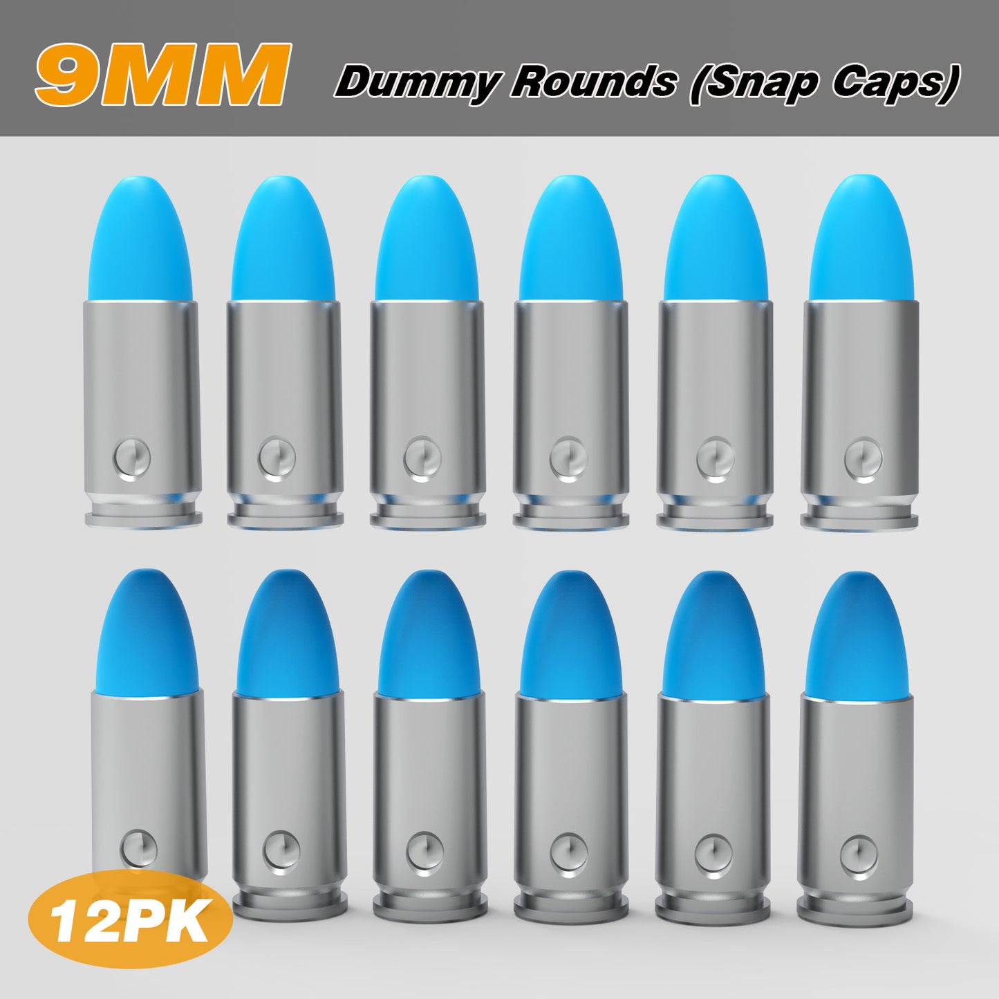 Pro 9 MM Dummy Rounds (Snap Caps) 12Pcs