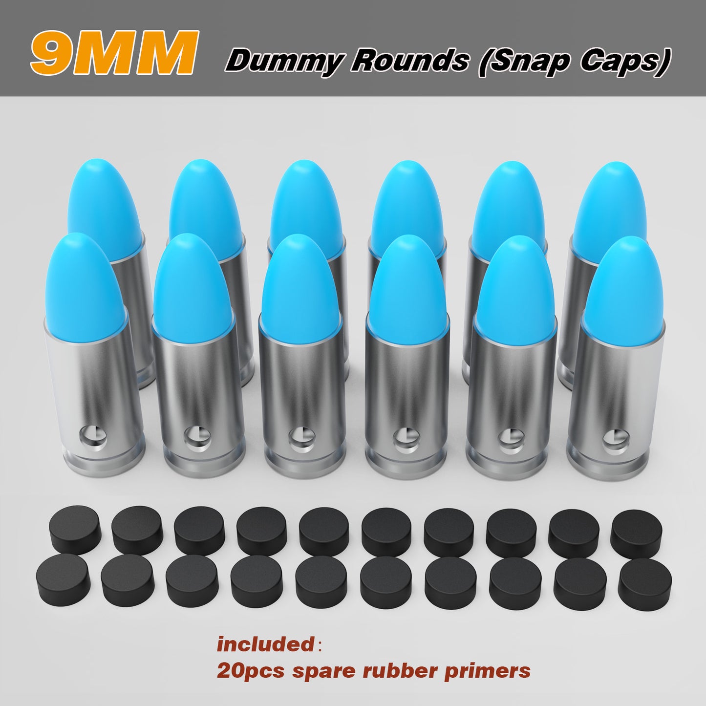 Pro 9 MM Dummy Rounds (Snap Caps) 12Pcs