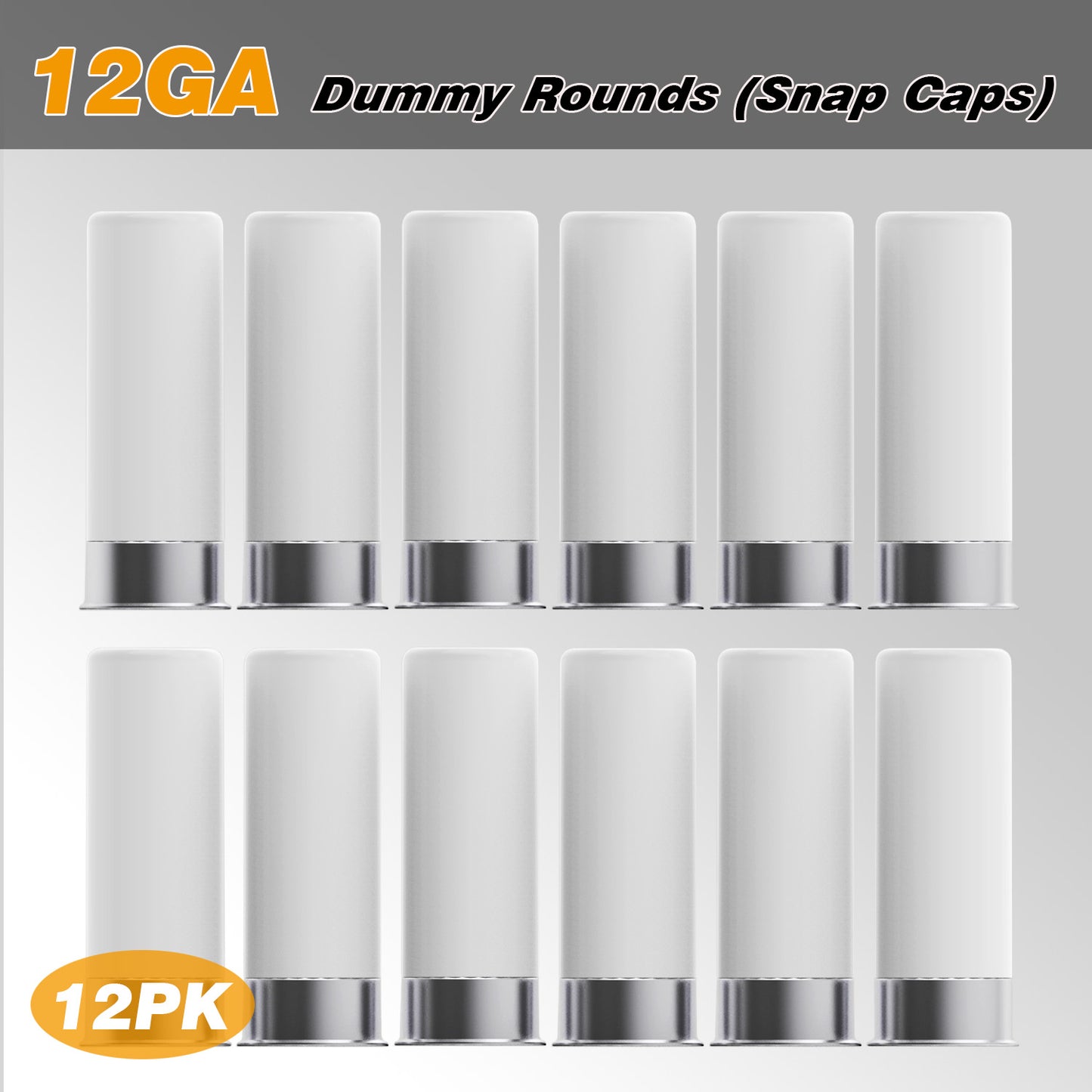 Pro 12 GA Dummy Rounds (Snap Caps) 12Pcs