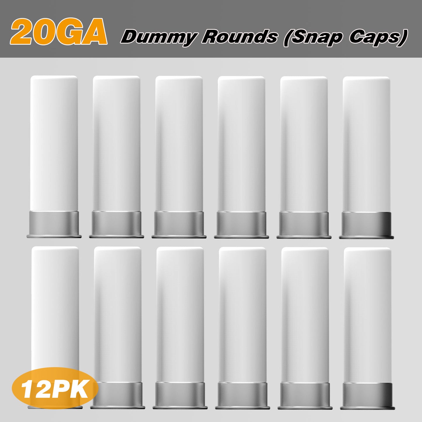 Pro 20 GA Dummy Rounds (Snap Caps) 12Pcs