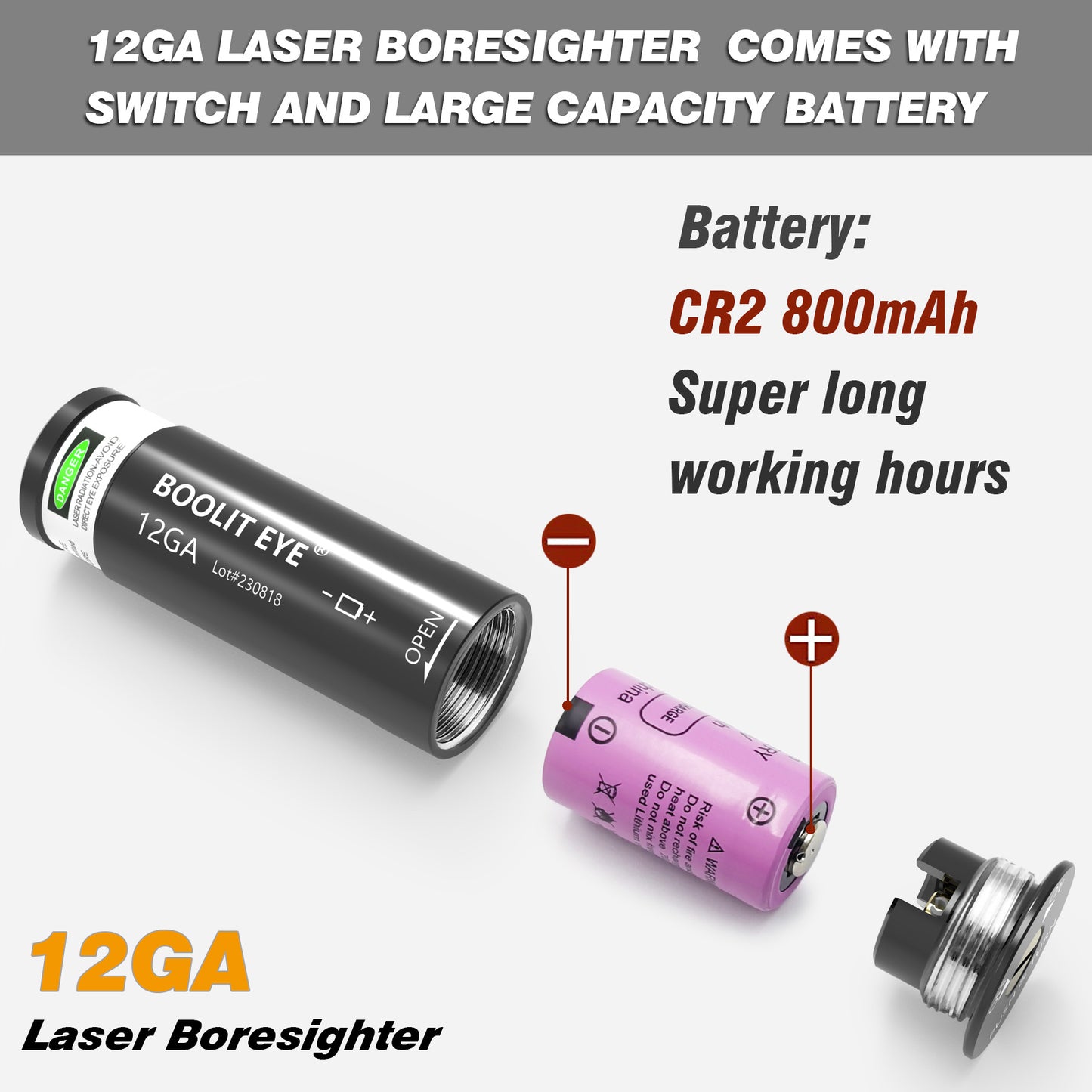 12GA Green Laser Boresighter Comes with Switch