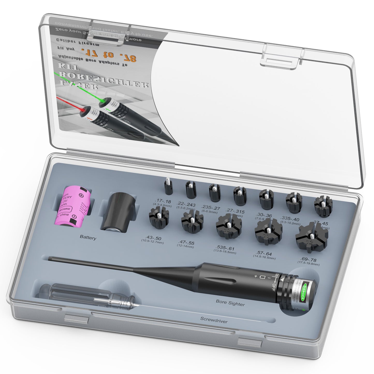 Universal Multi-caliber Green Laser Boresighter Kit