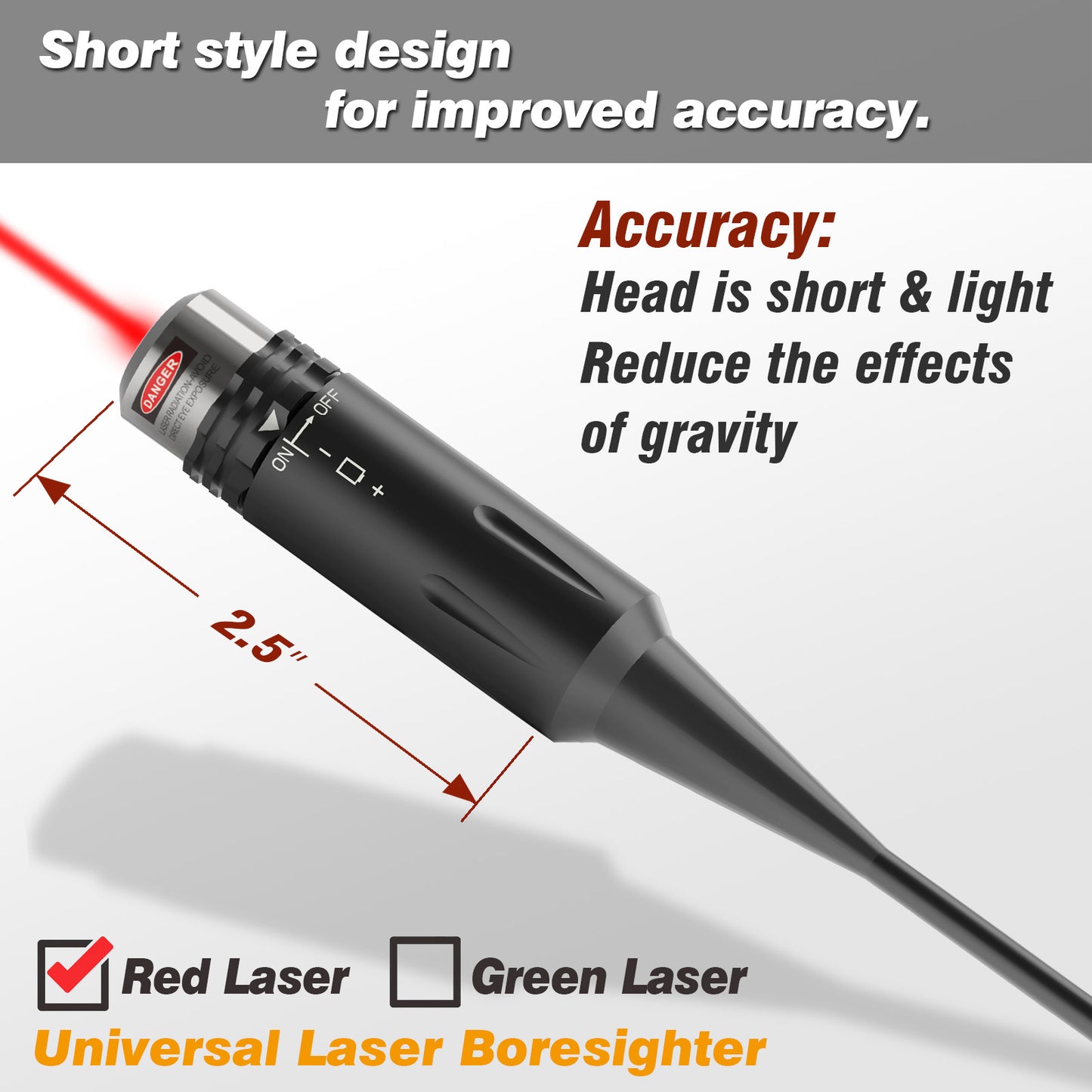 Universal Multi-caliber Red Laser Boresighter Kit