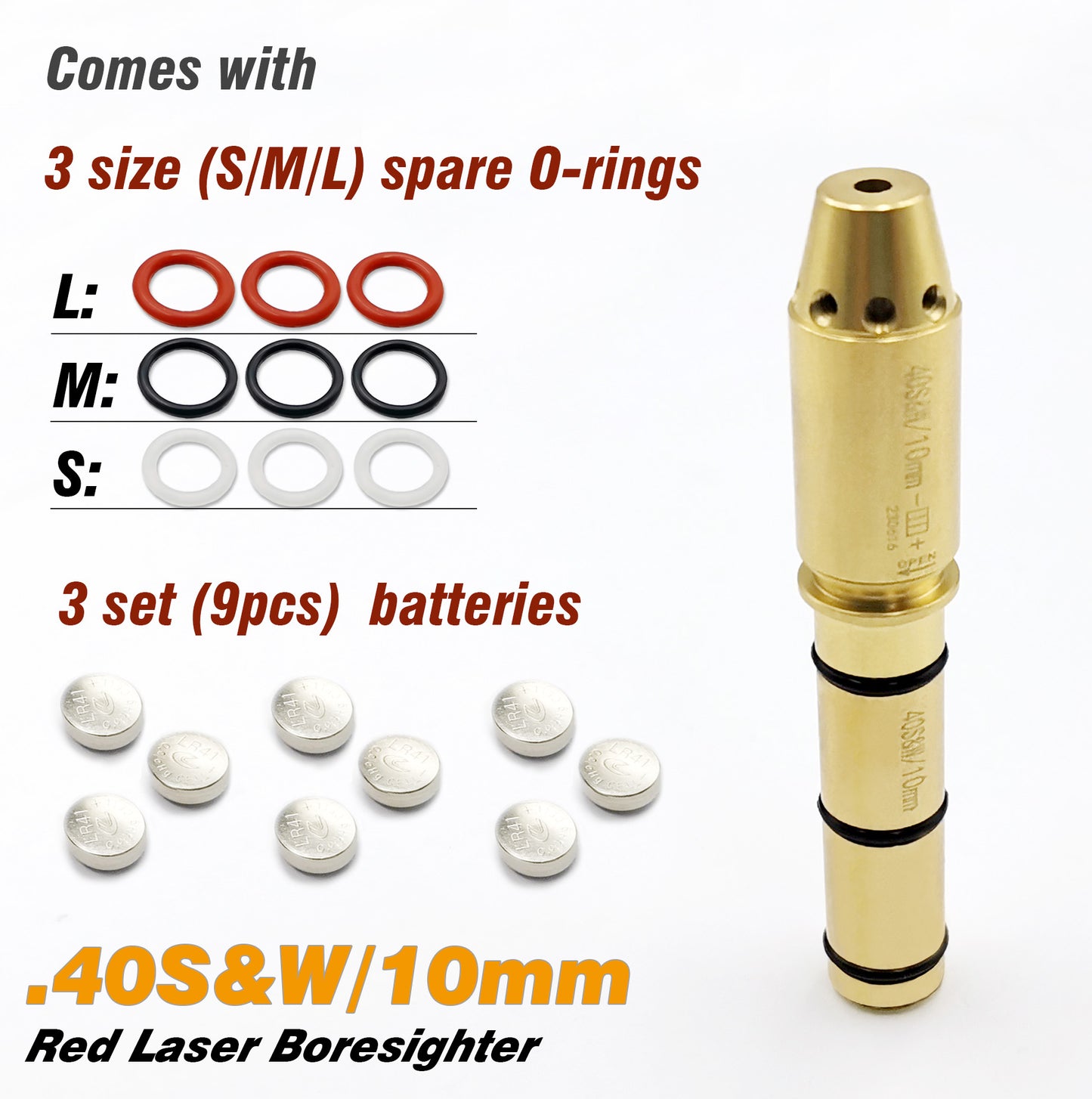 Special Laser Boresighter (End Barrel Laser Bore Sight)-40SW/10MM