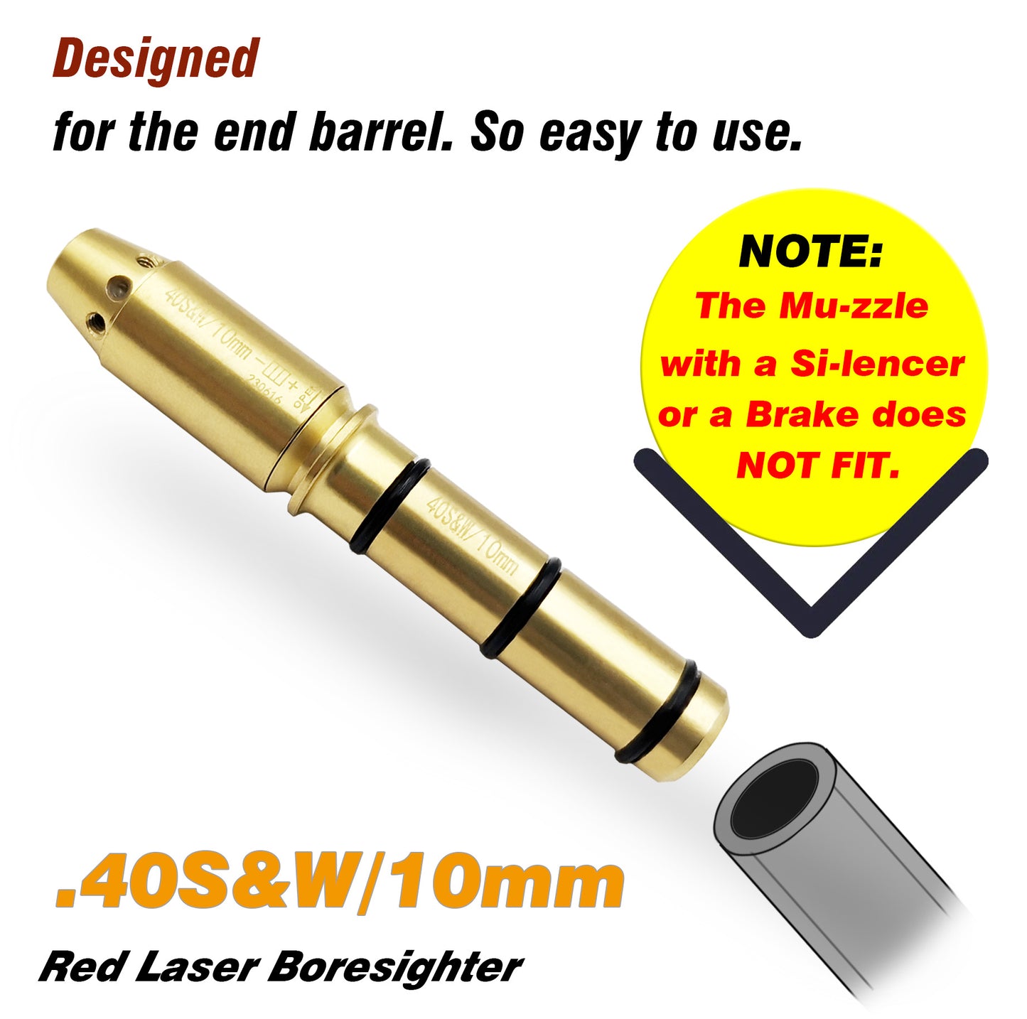 Special Laser Boresighter (End Barrel Laser Bore Sight)-40SW/10MM