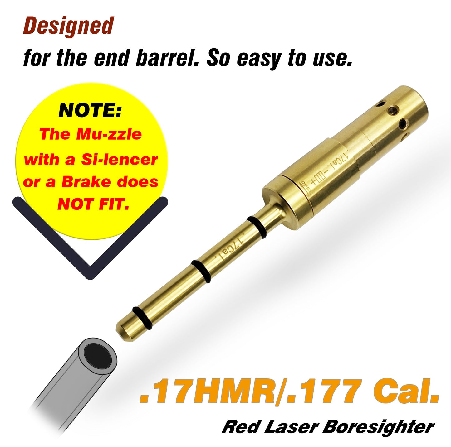 Special Laser Boresighter (End Barrel Laser Bore Sight)-.17HMR/.177CAL