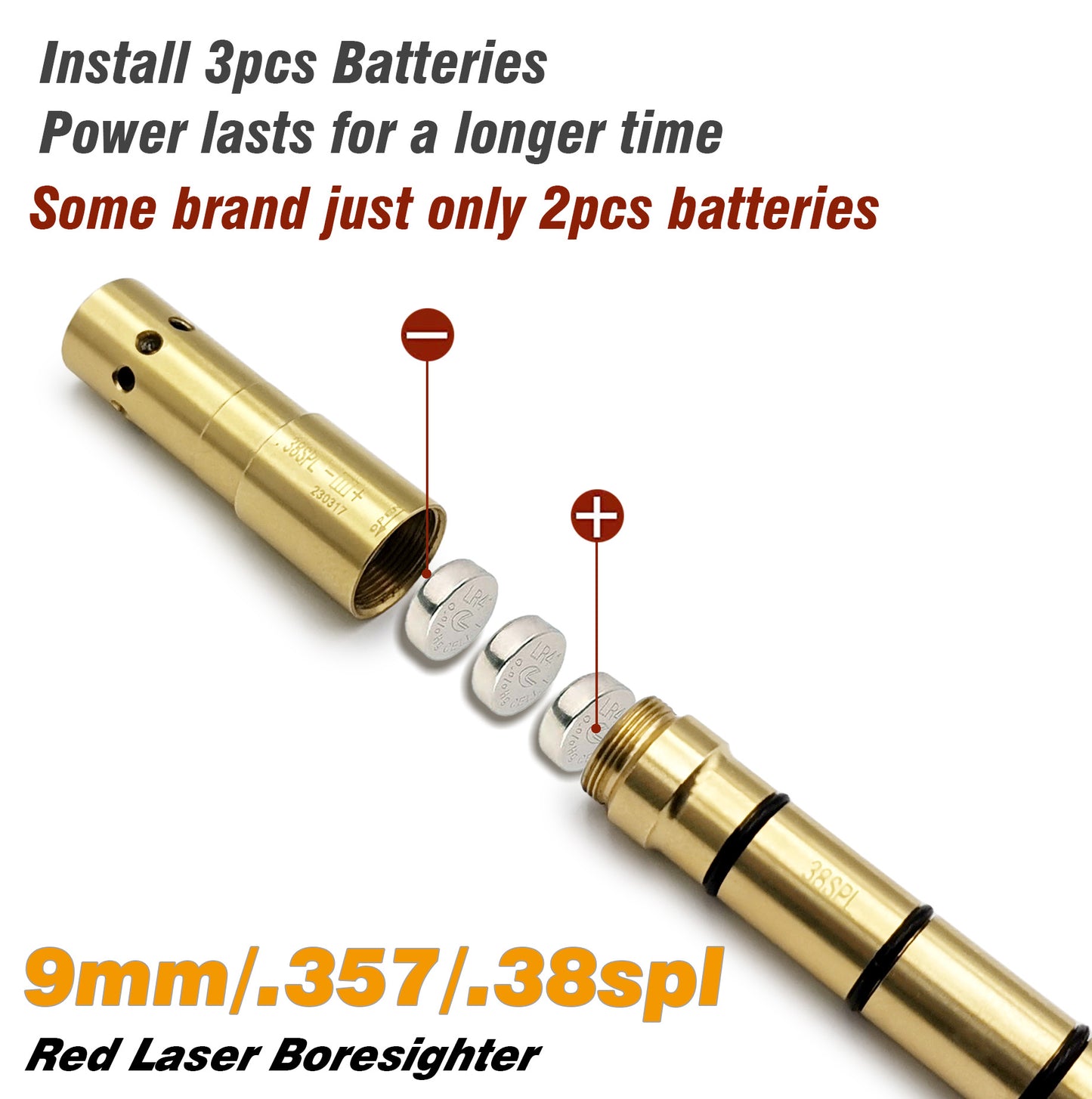 Special Laser Boresighter (End Barrel Laser Bore Sight)-.38SPL/9MM