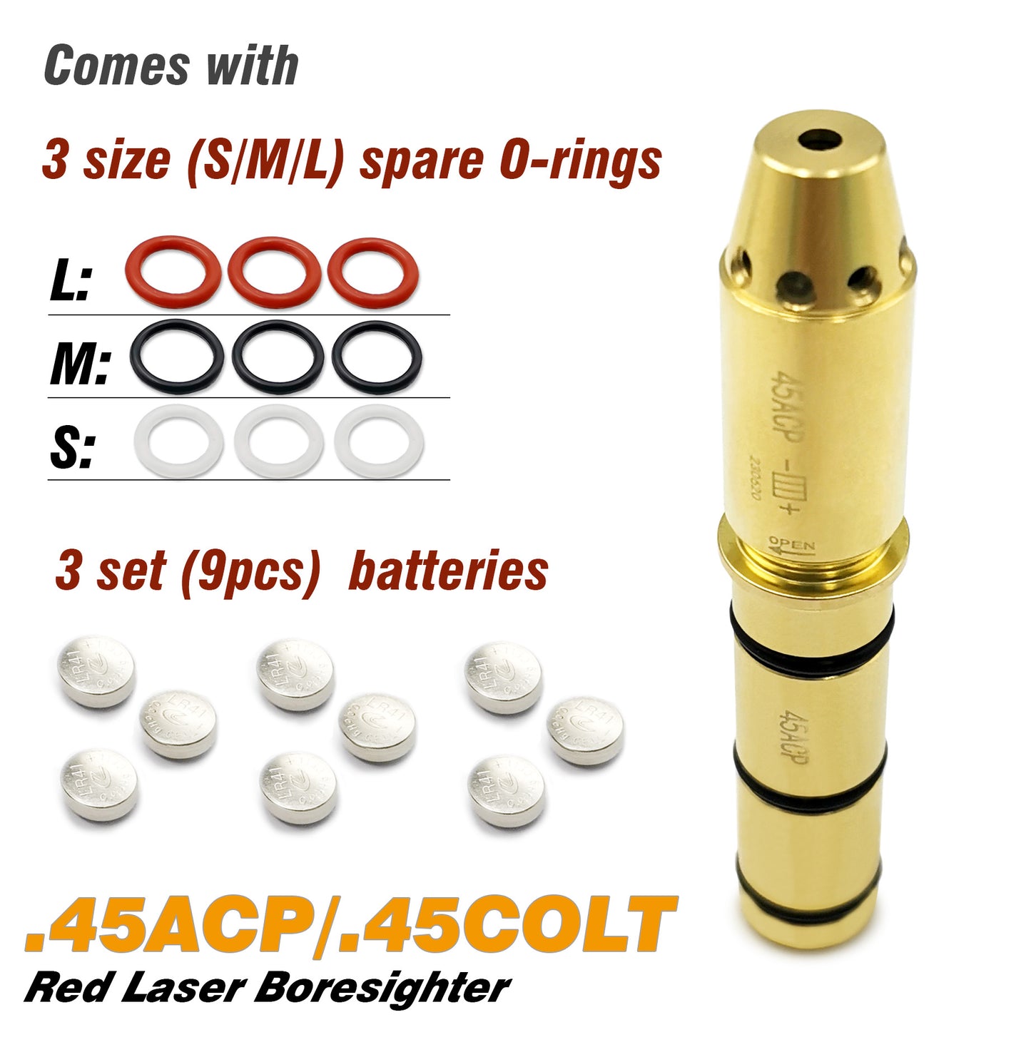 Special Laser Boresighter (End Barrel Laser Bore Sight)-45ACP/45LC