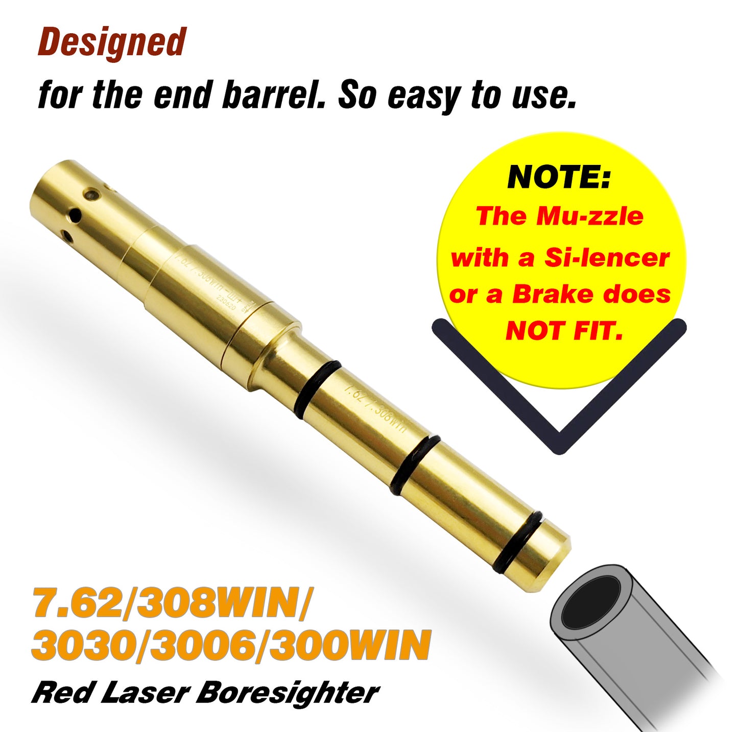 Special Laser Boresighter (End Barrel Laser Bore Sight)-.308WIN/7.62mm